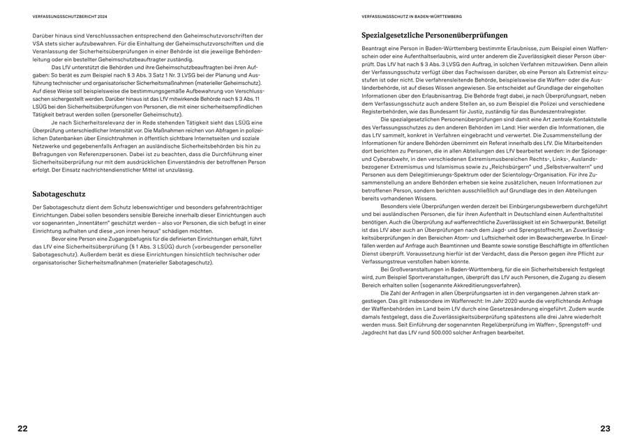 Seite 11 des Verfassungsschutzbericht 2024 Baden-Württemberg