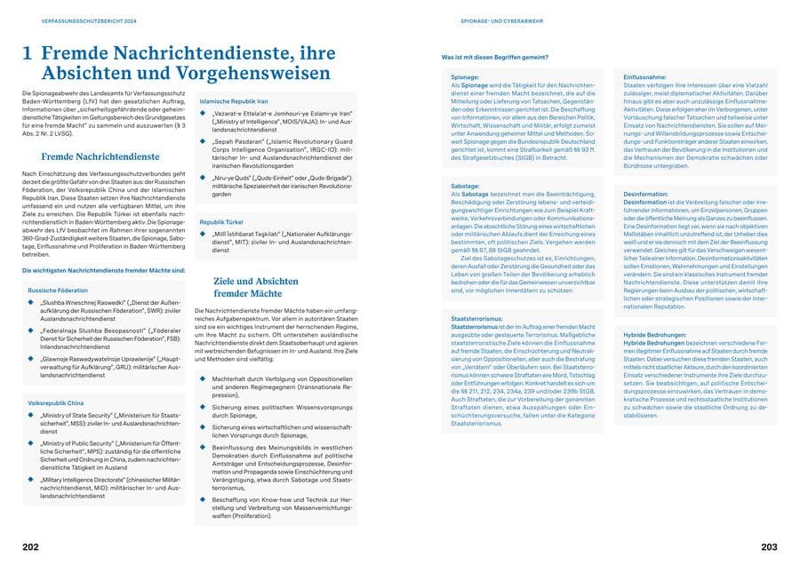 Seite 101 des Verfassungsschutzbericht 2024 Baden-Württemberg