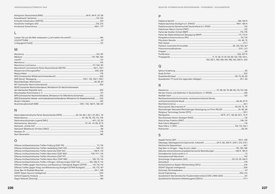 Seite 118 des Verfassungsschutzbericht 2024 Baden-Württemberg