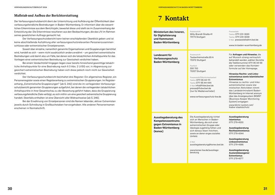 Seite 15 des Verfassungsschutzbericht 2024 Baden-Württemberg