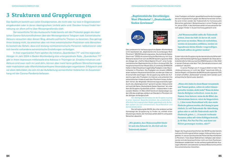 Seite 42 des Verfassungsschutzbericht 2024 Baden-Württemberg