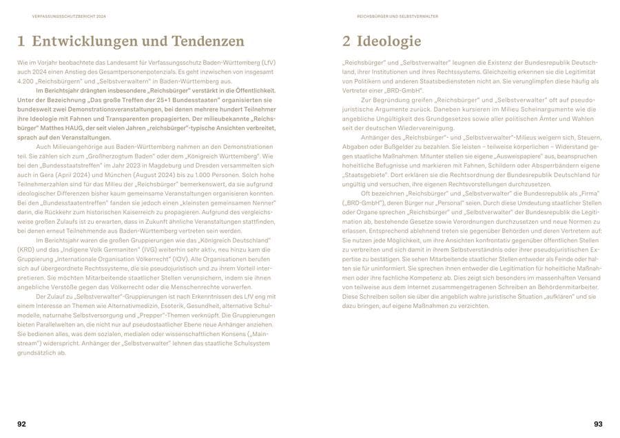 Seite 46 des Verfassungsschutzbericht 2024 Baden-Württemberg