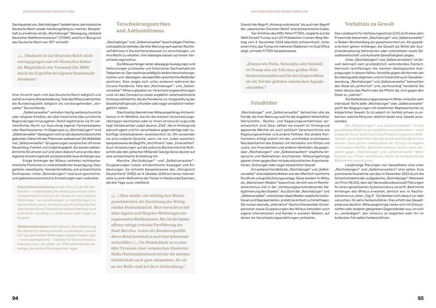 Seite 47 des Verfassungsschutzbericht 2024 Baden-Württemberg