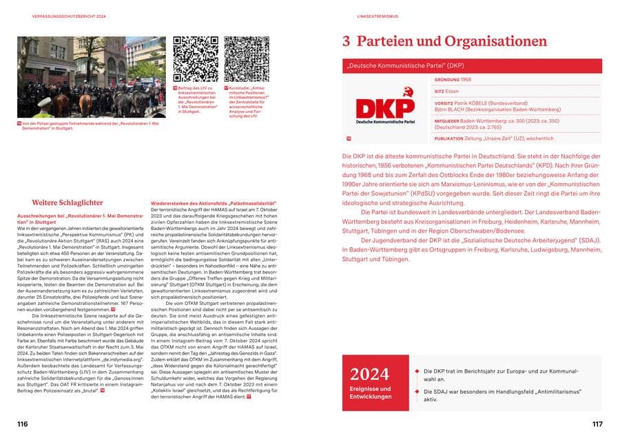 Seite 58 des Verfassungsschutzbericht 2024 Baden-Württemberg