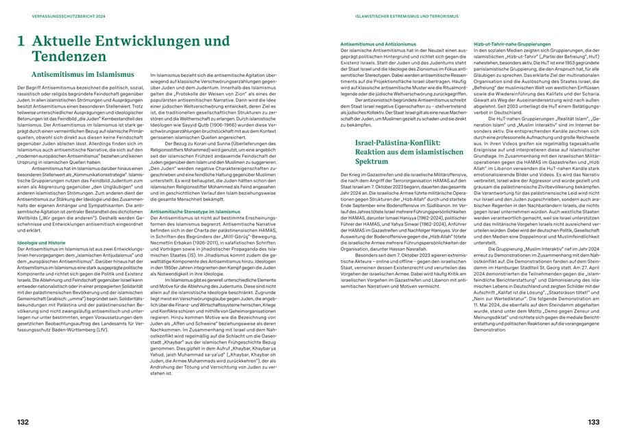 Seite 66 des Verfassungsschutzbericht 2024 Baden-Württemberg