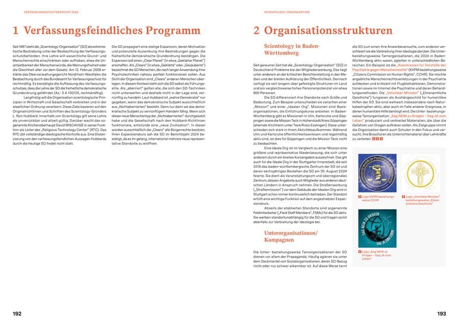 Seite 96 des Verfassungsschutzbericht 2024 Baden-Württemberg