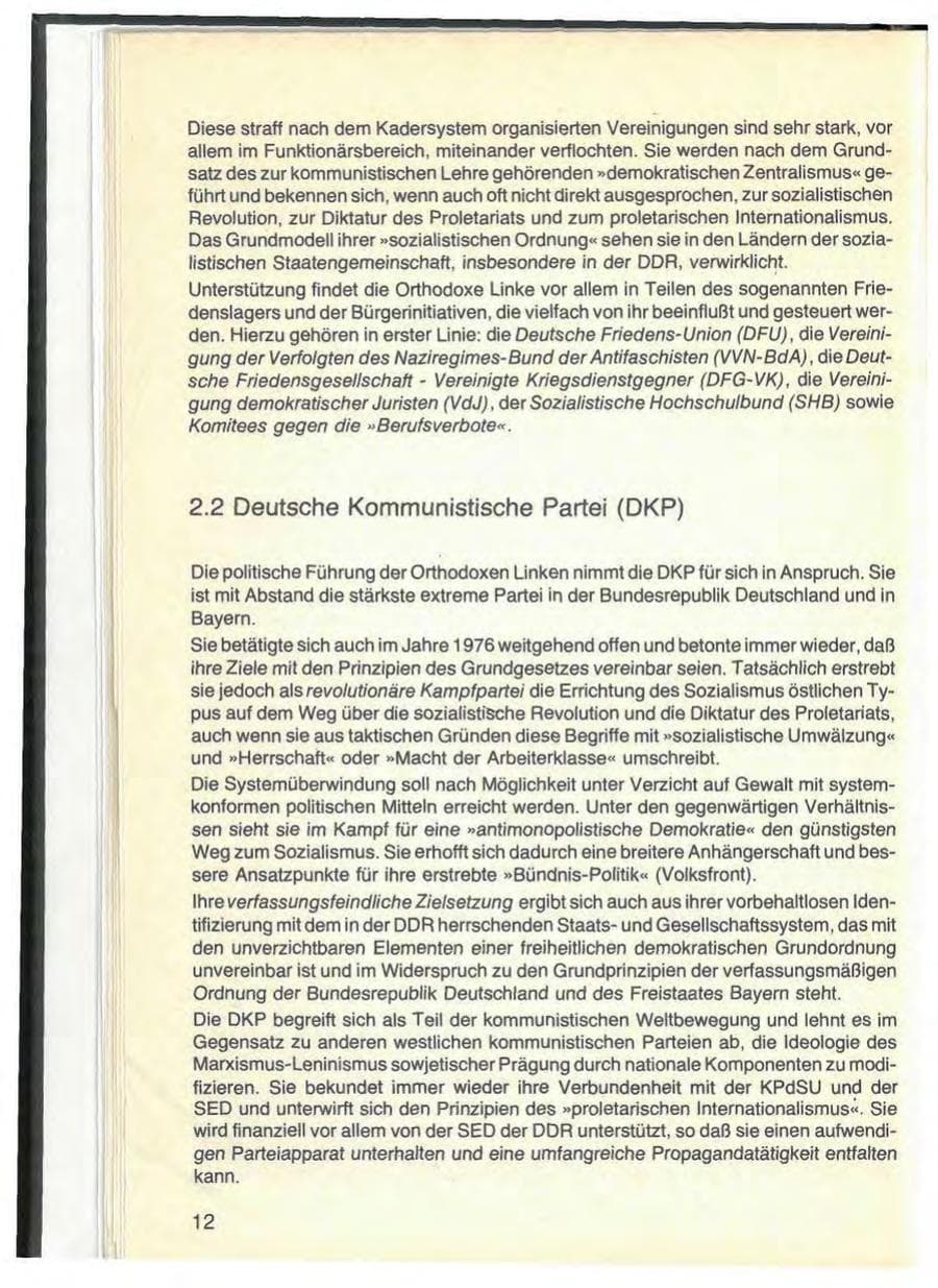 Seite 14 des Verfassungsschutzbericht 1976 Bayern