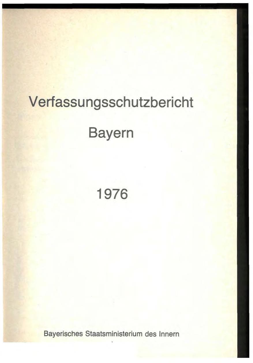 Seite 3 des Verfassungsschutzbericht 1976 Bayern