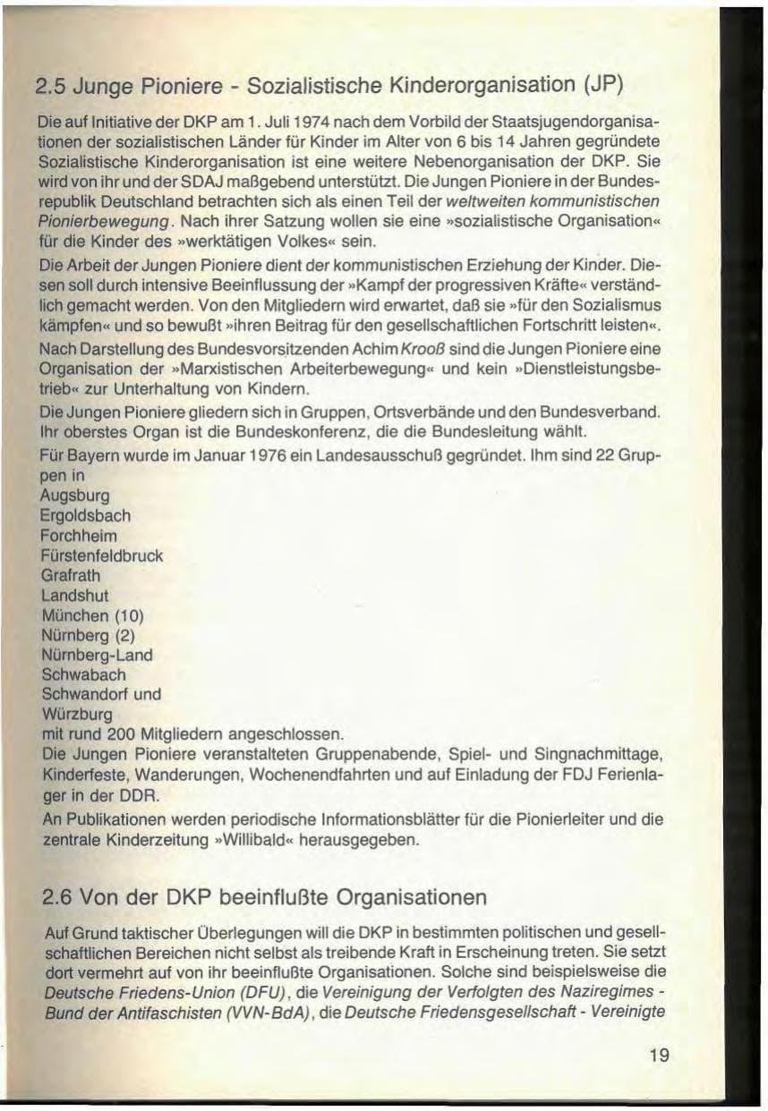 Seite 21 des Verfassungsschutzbericht 1976 Bayern