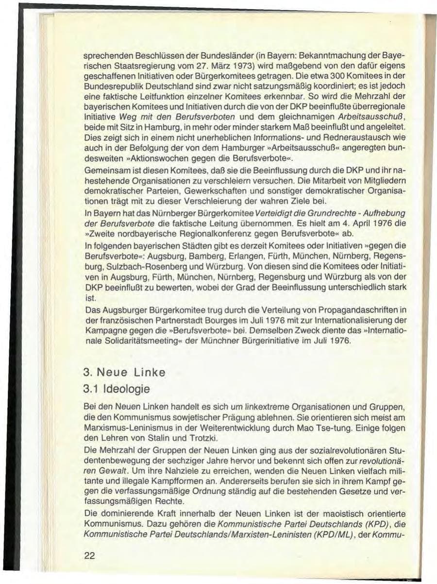 Seite 24 des Verfassungsschutzbericht 1976 Bayern