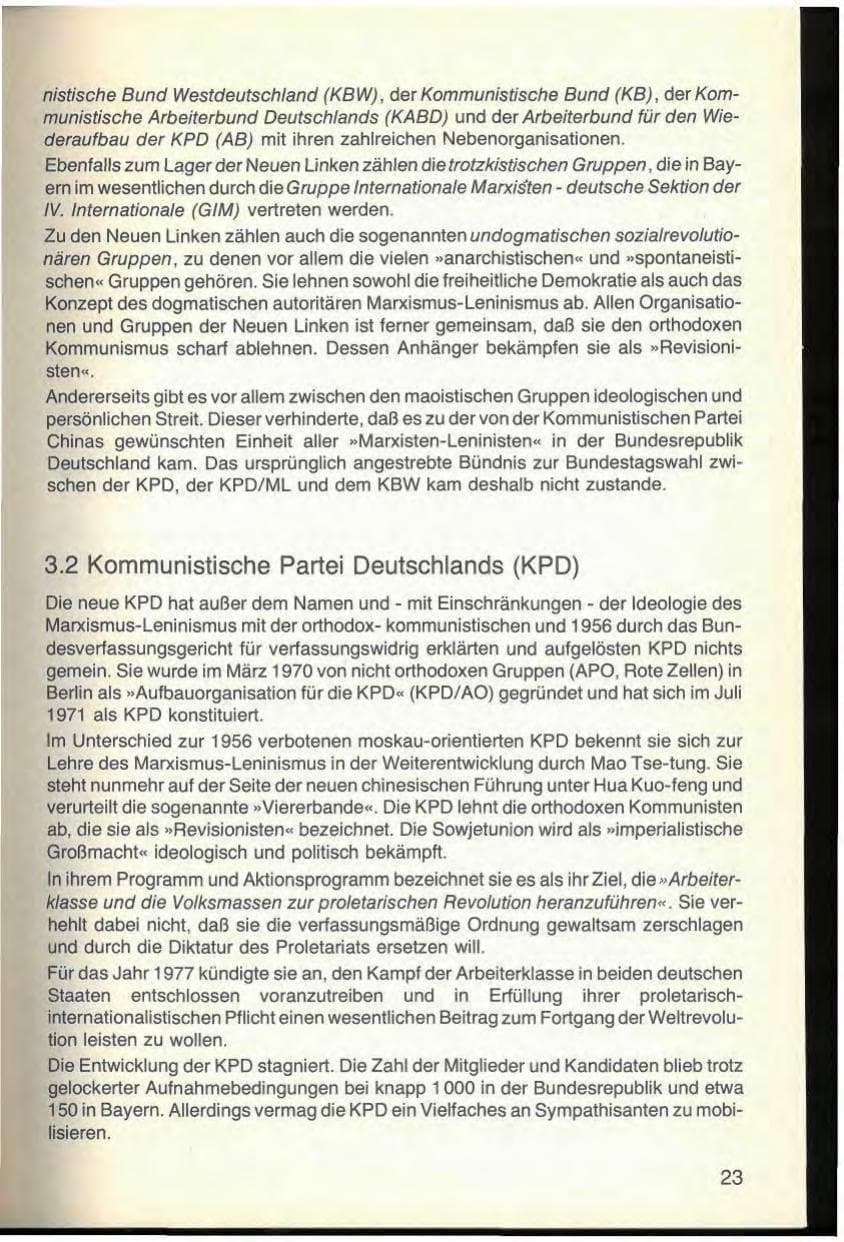 Seite 25 des Verfassungsschutzbericht 1976 Bayern
