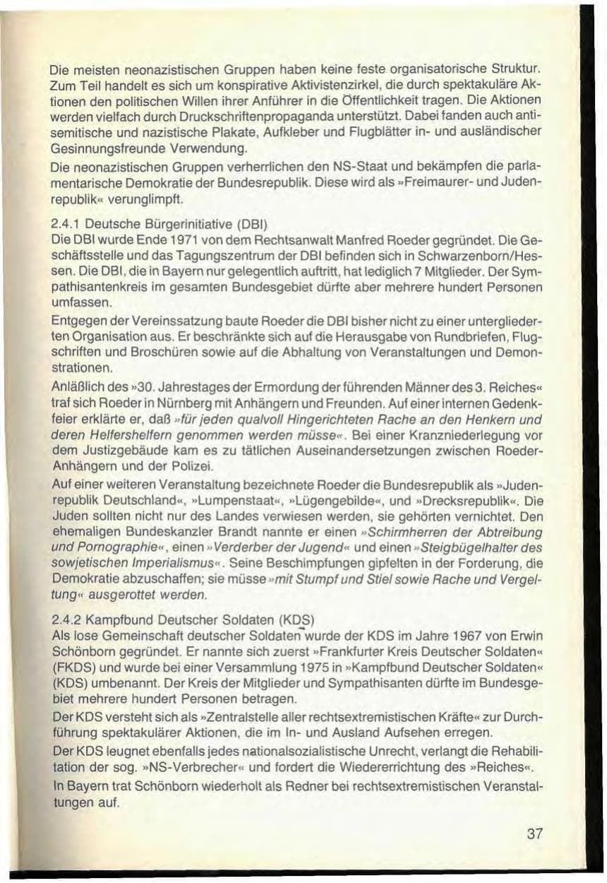 Seite 41 des Verfassungsschutzbericht 1976 Bayern
