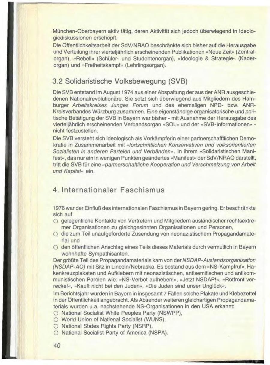 Seite 44 des Verfassungsschutzbericht 1976 Bayern
