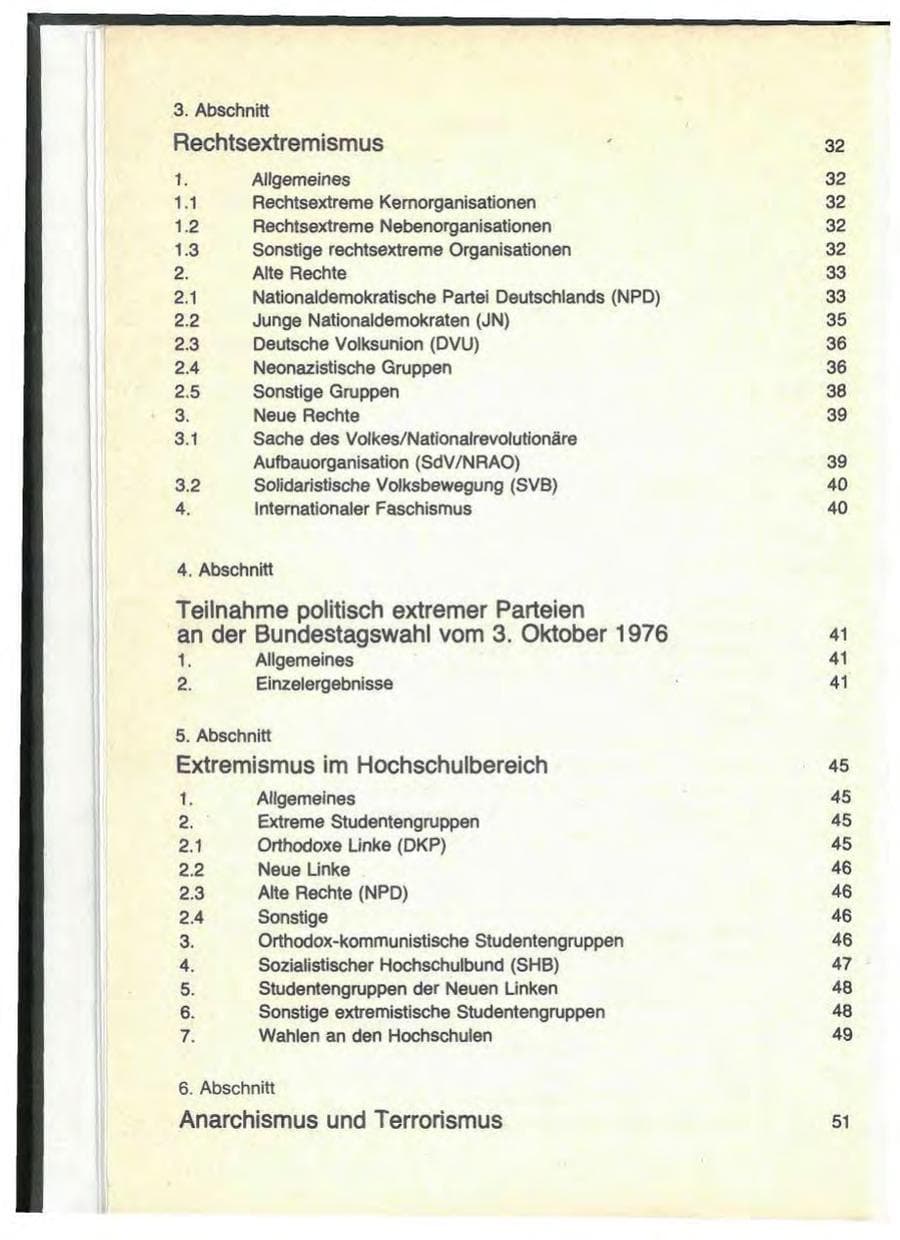 Seite 6 des Verfassungsschutzbericht 1976 Bayern