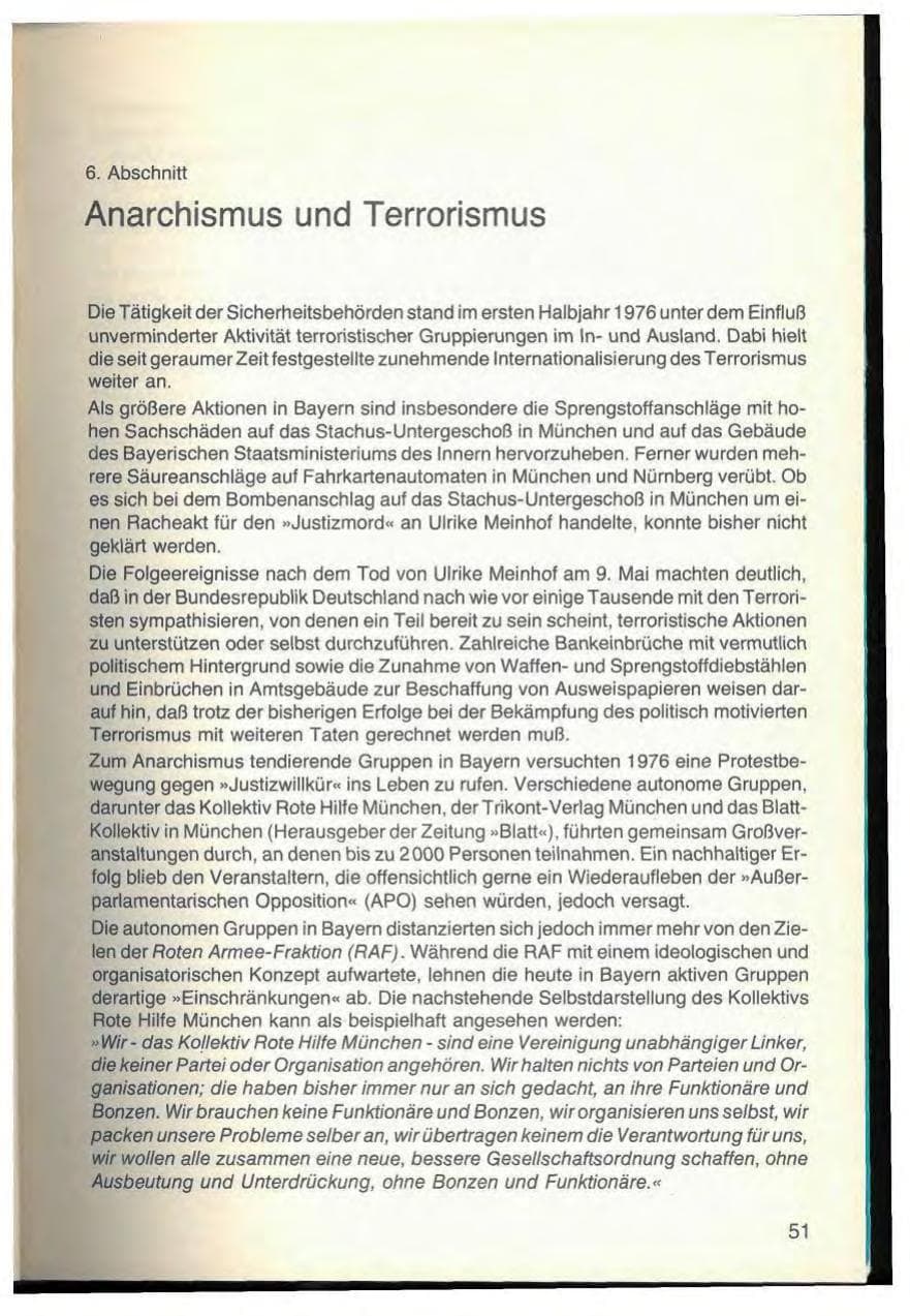 Seite 55 des Verfassungsschutzbericht 1976 Bayern