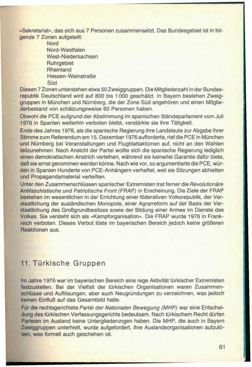 Seite 65 des Verfassungsschutzbericht 1976 Bayern