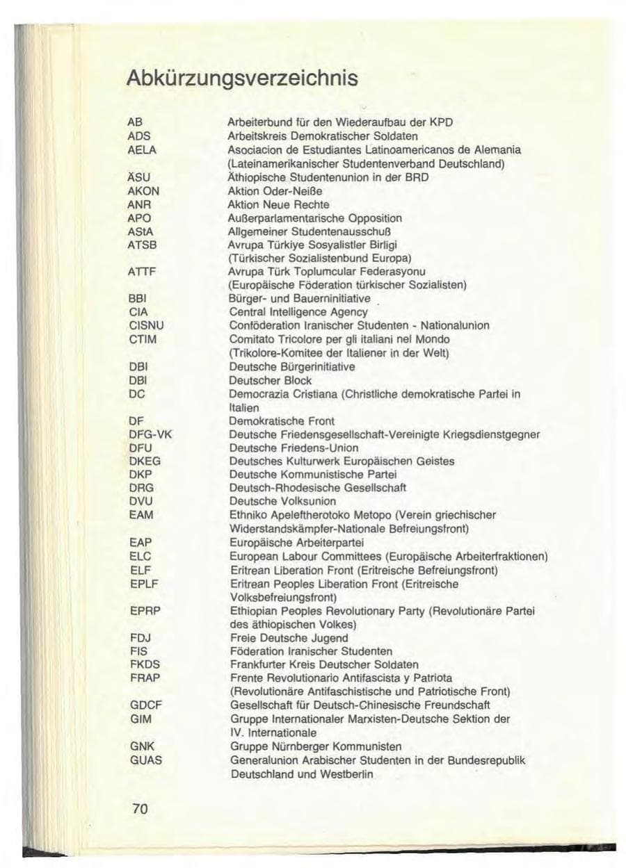 Seite 74 des Verfassungsschutzbericht 1976 Bayern