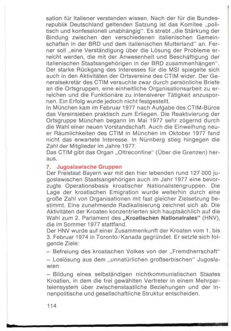 Seite 116 des Verfassungsschutzbericht 1977 Bayern