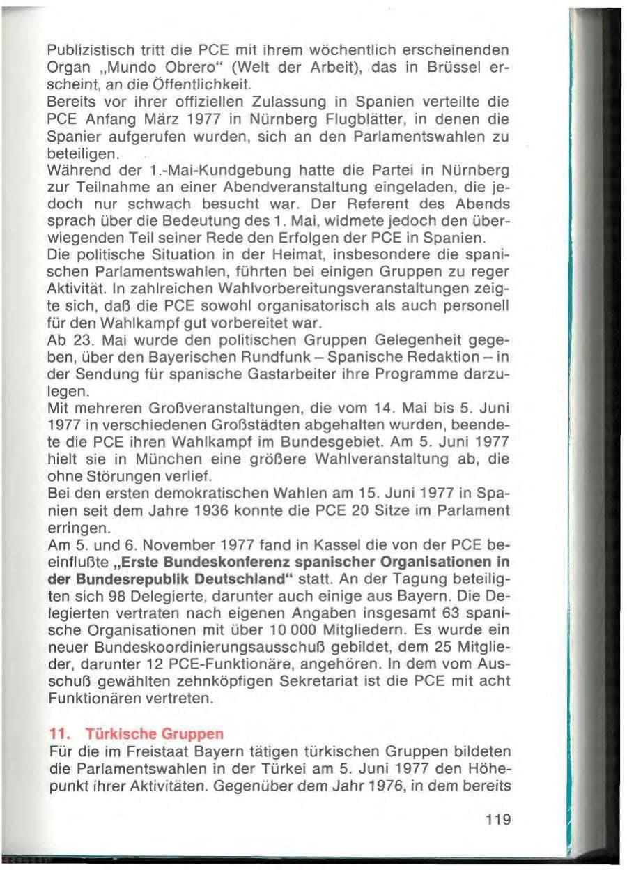 Seite 121 des Verfassungsschutzbericht 1977 Bayern