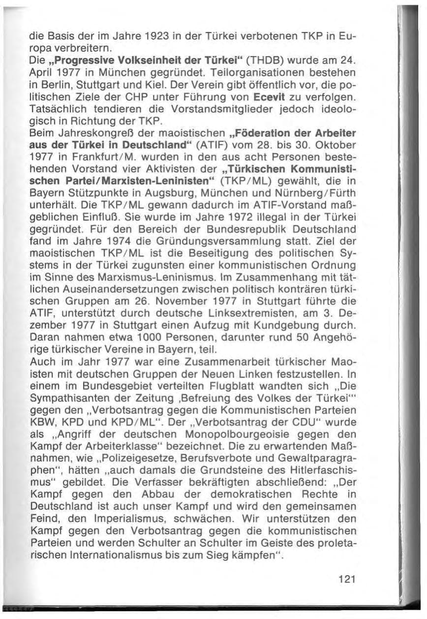 Seite 123 des Verfassungsschutzbericht 1977 Bayern