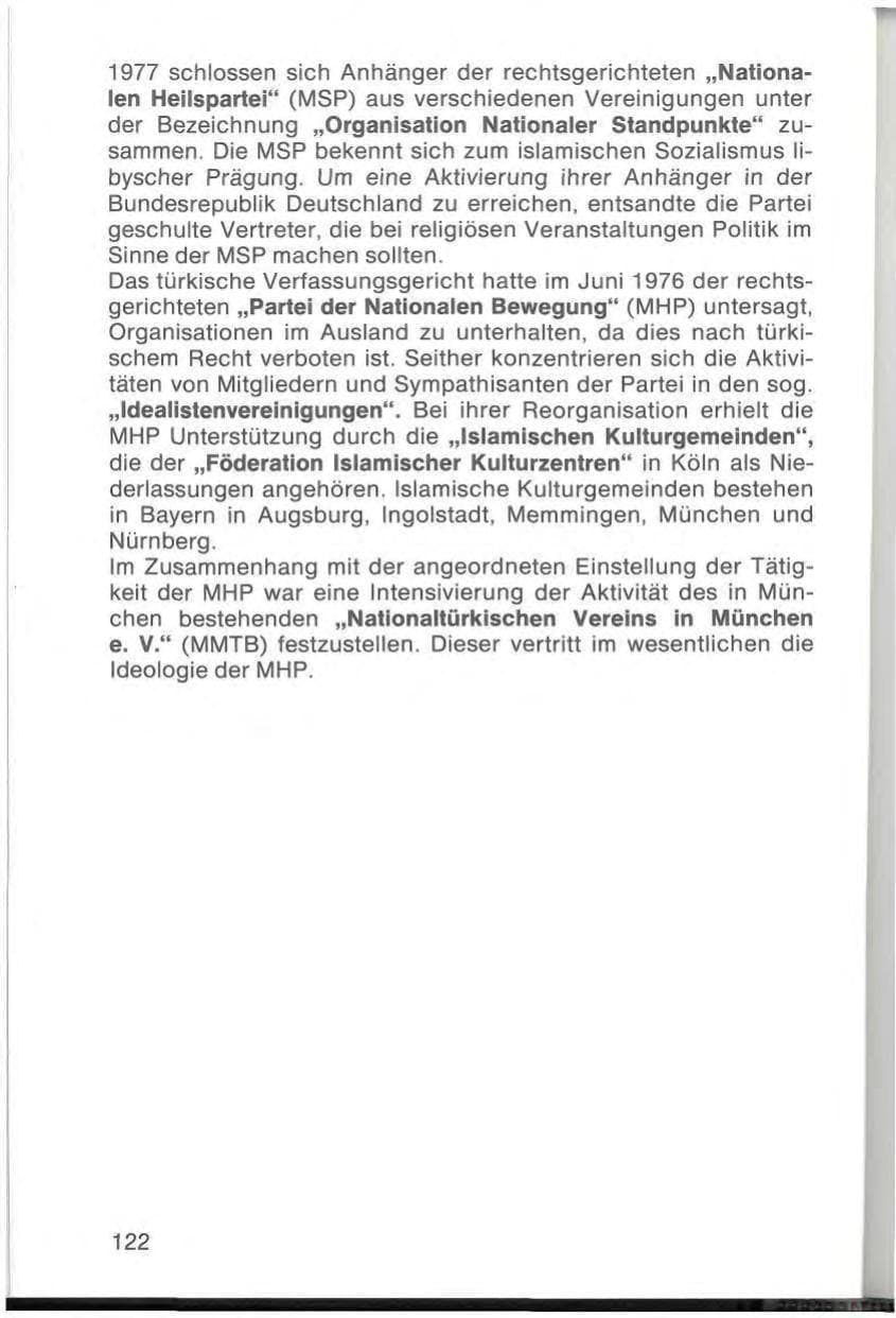 Seite 124 des Verfassungsschutzbericht 1977 Bayern