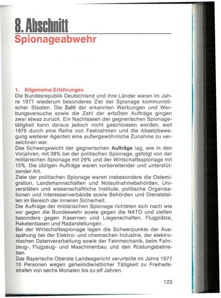 Seite 125 des Verfassungsschutzbericht 1977 Bayern