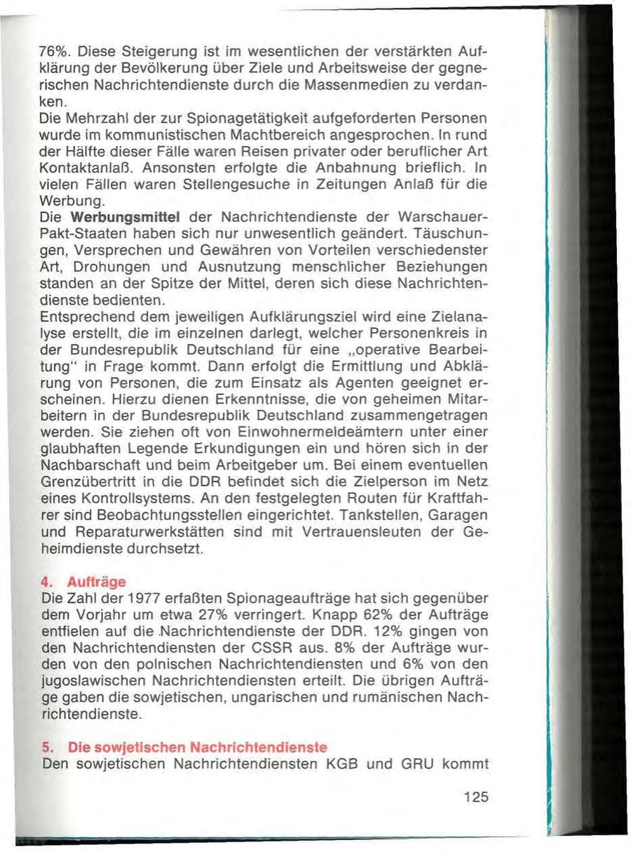 Seite 127 des Verfassungsschutzbericht 1977 Bayern