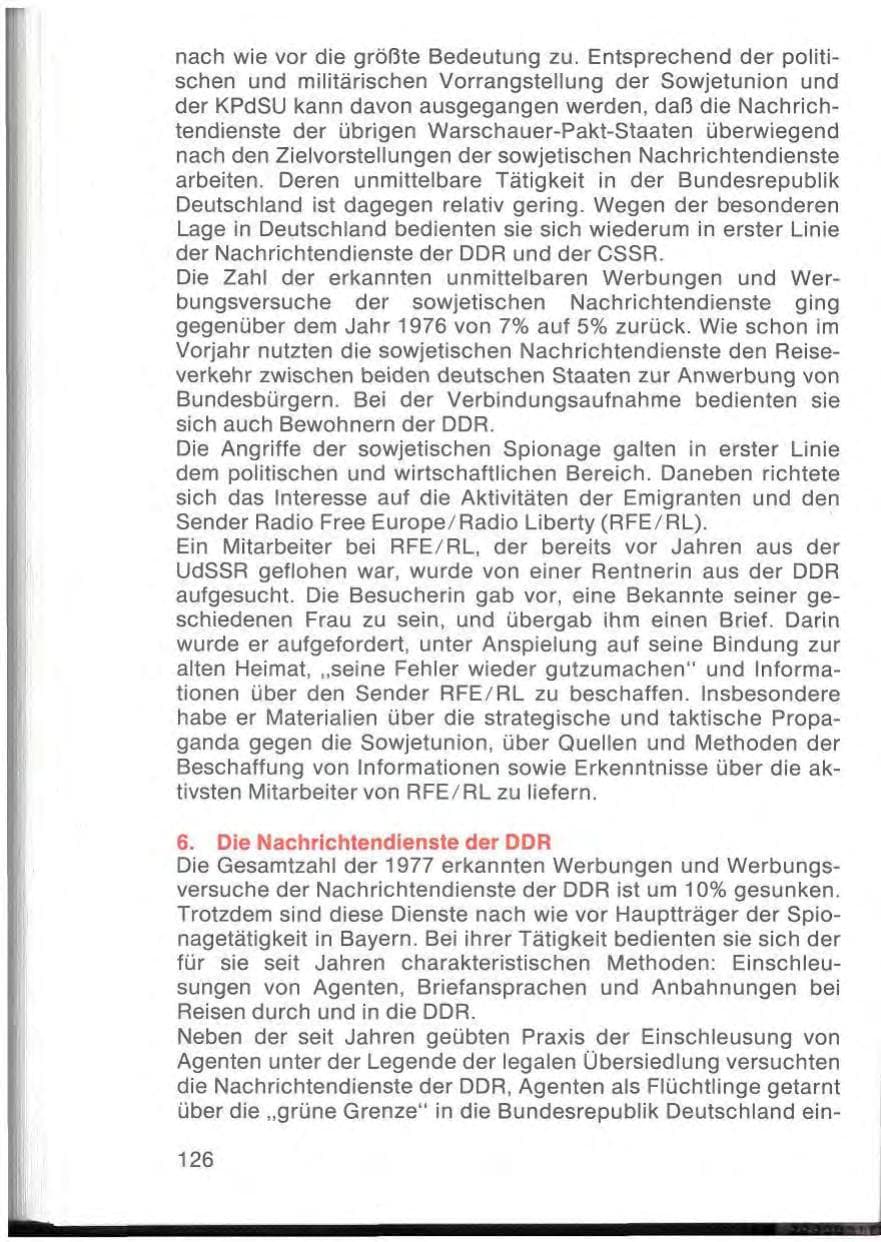 Seite 128 des Verfassungsschutzbericht 1977 Bayern
