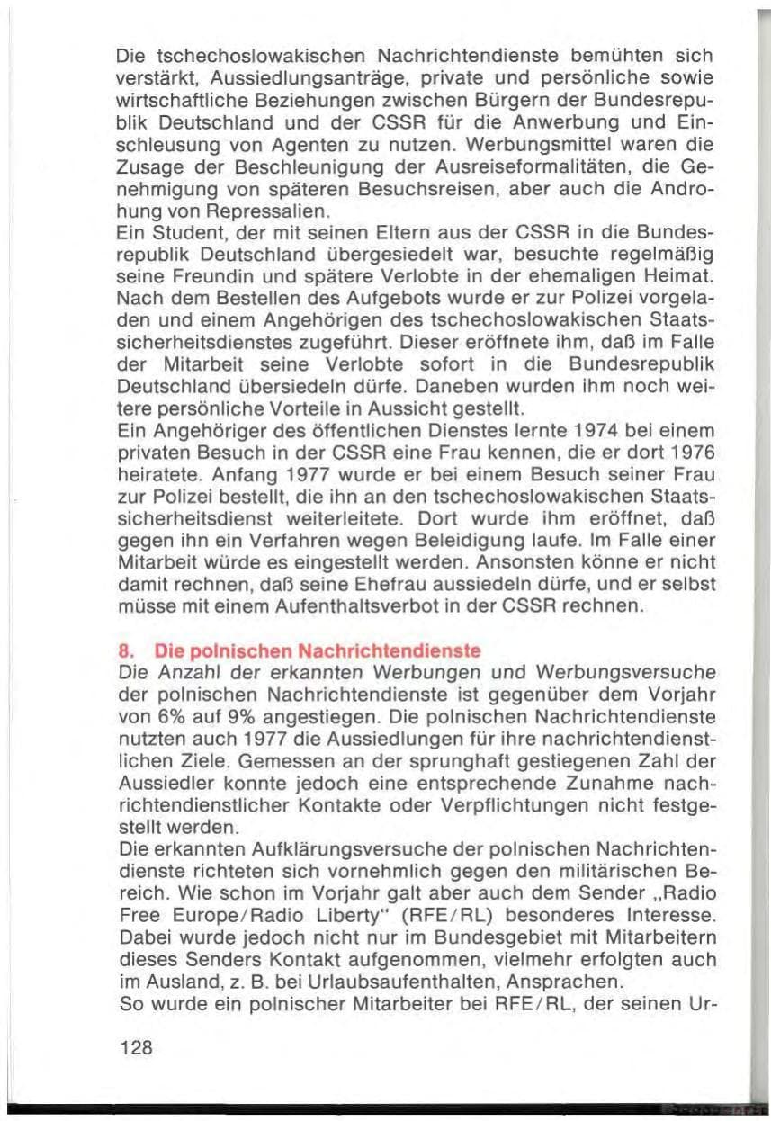 Seite 130 des Verfassungsschutzbericht 1977 Bayern