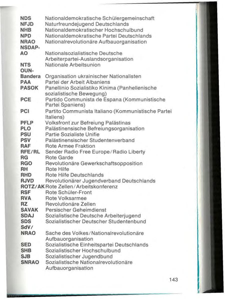 Seite 145 des Verfassungsschutzbericht 1977 Bayern