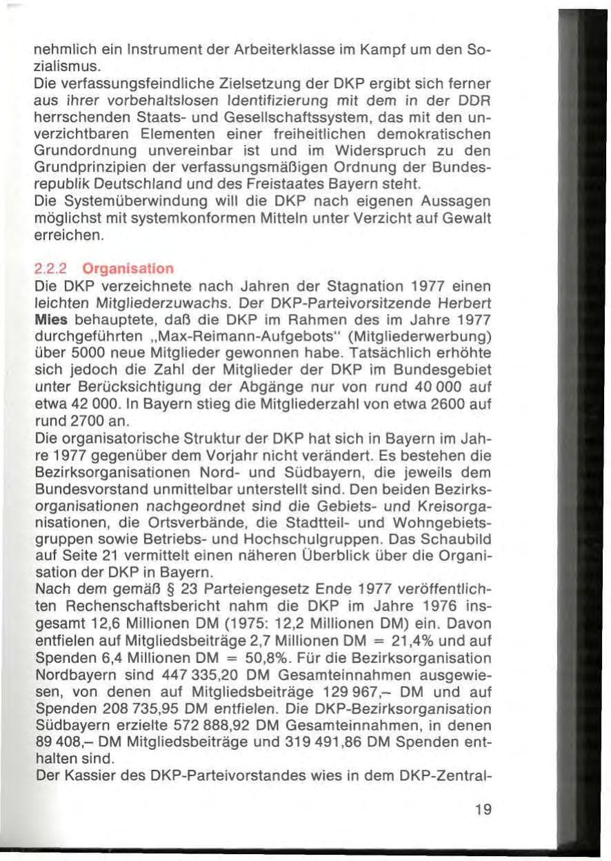 Seite 21 des Verfassungsschutzbericht 1977 Bayern