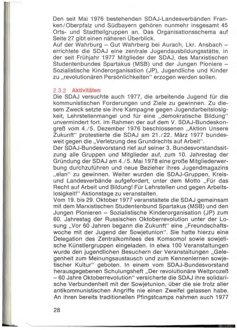 Seite 30 des Verfassungsschutzbericht 1977 Bayern