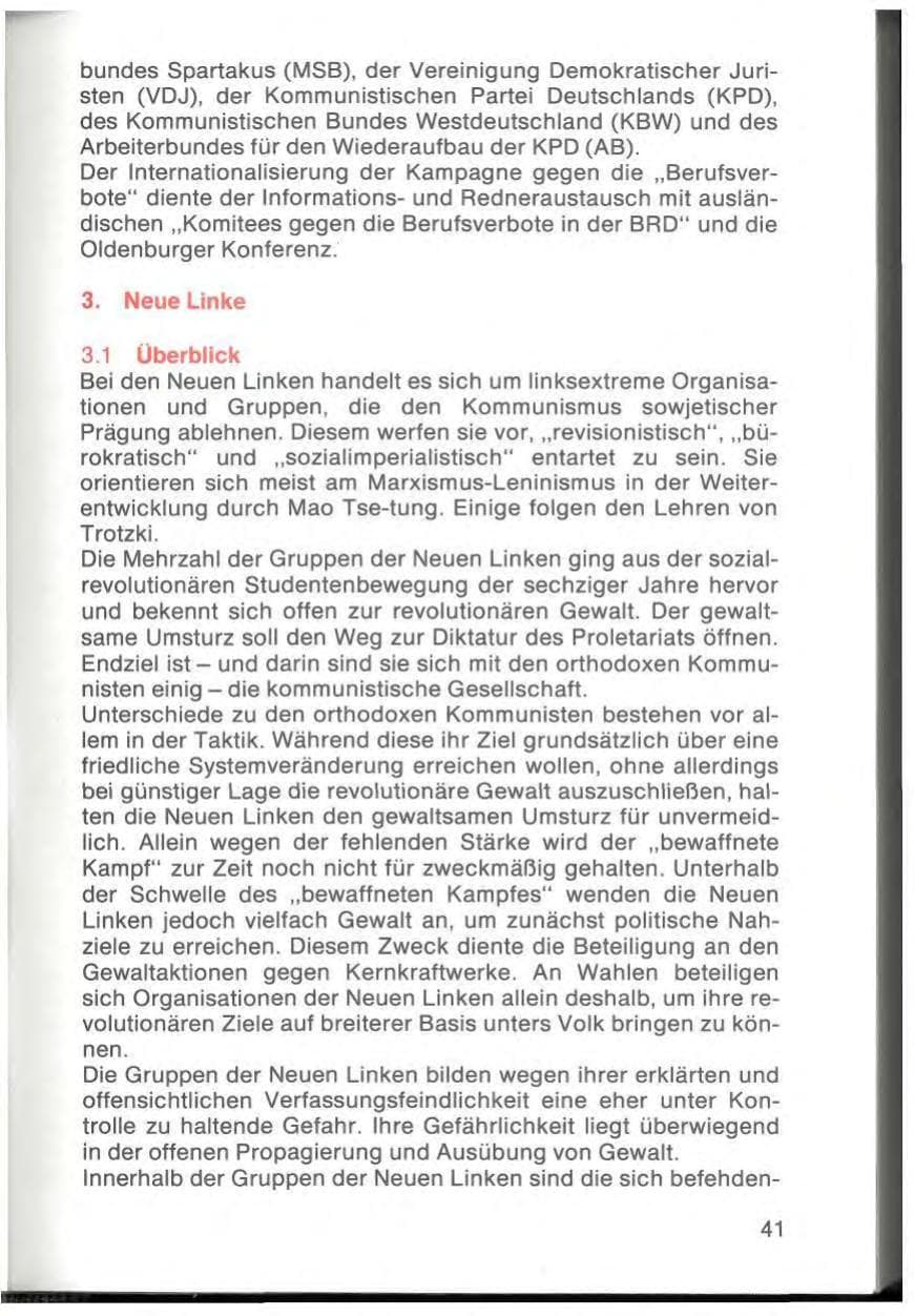 Seite 43 des Verfassungsschutzbericht 1977 Bayern