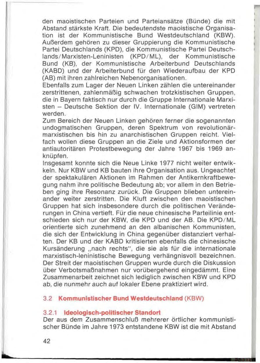 Seite 44 des Verfassungsschutzbericht 1977 Bayern