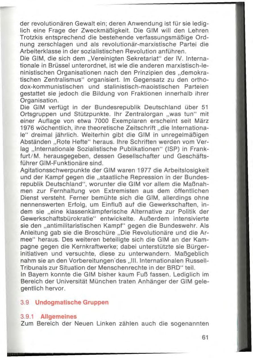 Seite 63 des Verfassungsschutzbericht 1977 Bayern