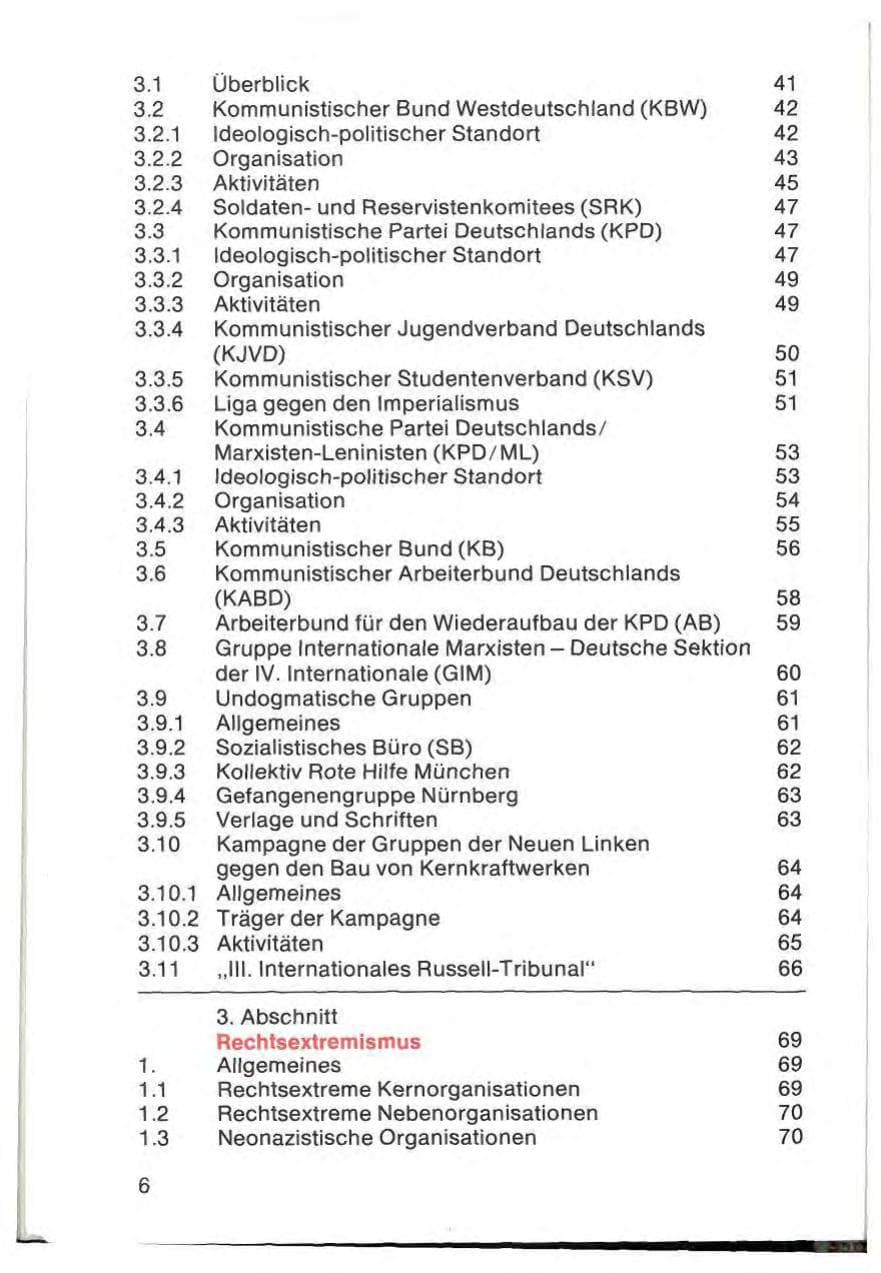 Seite 8 des Verfassungsschutzbericht 1977 Bayern