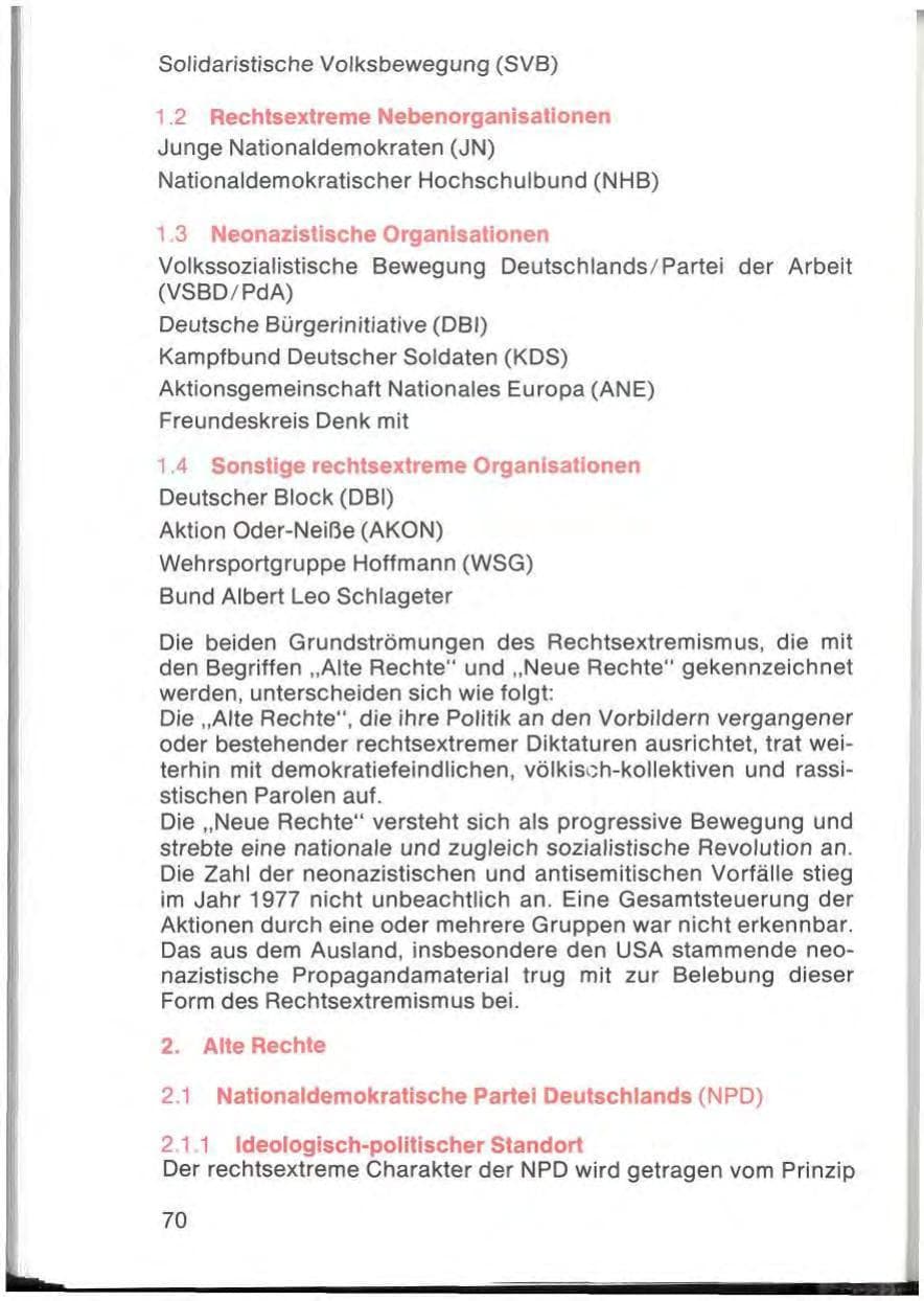 Seite 72 des Verfassungsschutzbericht 1977 Bayern