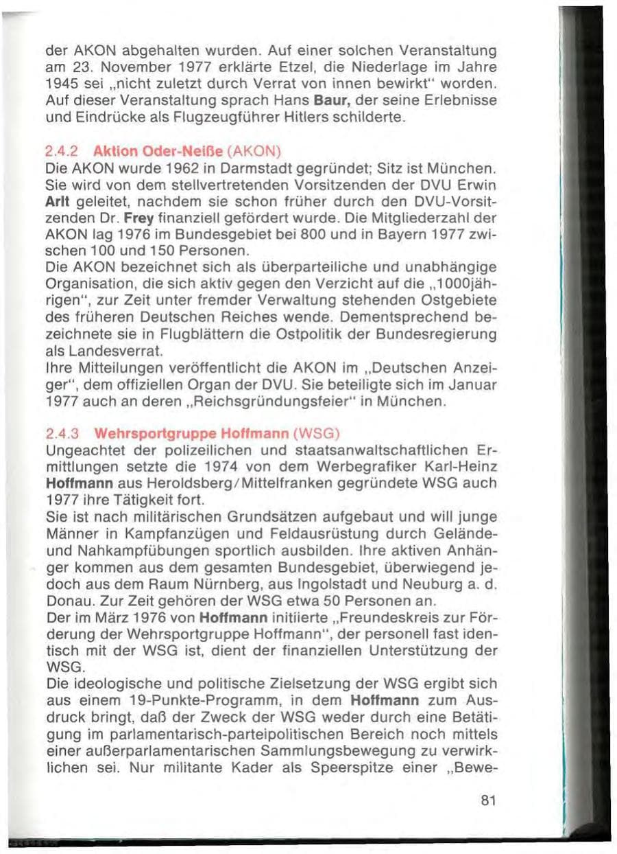 Seite 83 des Verfassungsschutzbericht 1977 Bayern
