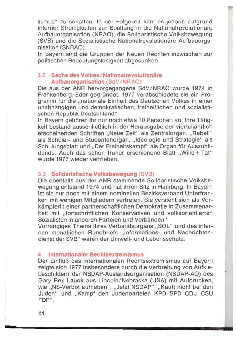 Seite 86 des Verfassungsschutzbericht 1977 Bayern