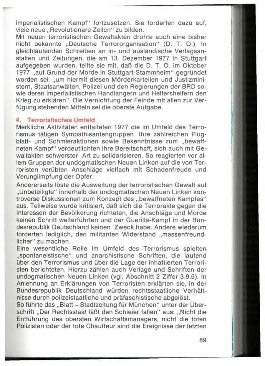 Seite 91 des Verfassungsschutzbericht 1977 Bayern