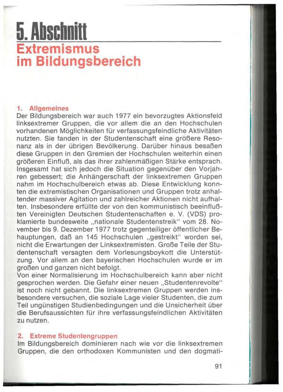 Seite 93 des Verfassungsschutzbericht 1977 Bayern