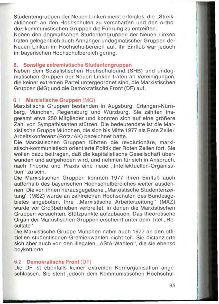 Seite 97 des Verfassungsschutzbericht 1977 Bayern