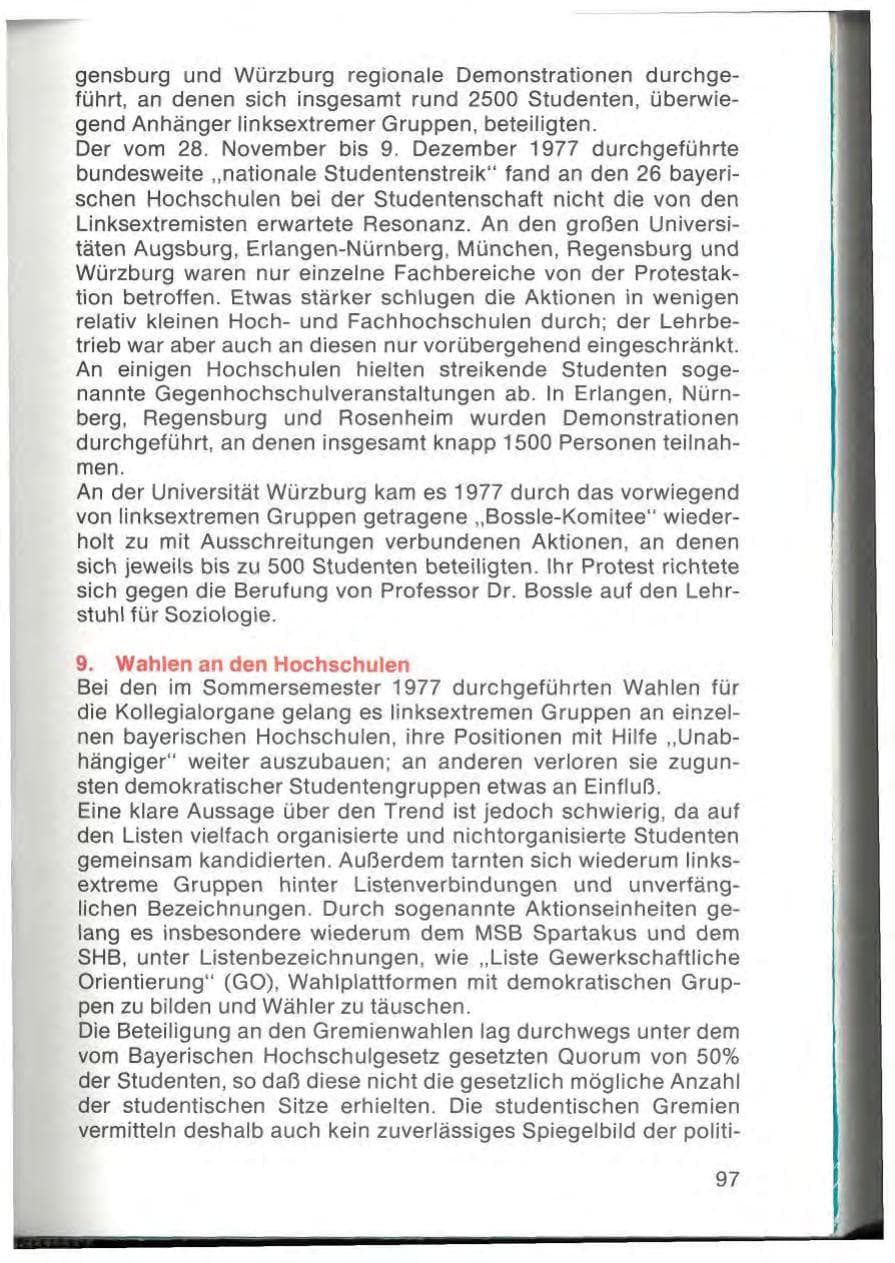 Seite 99 des Verfassungsschutzbericht 1977 Bayern