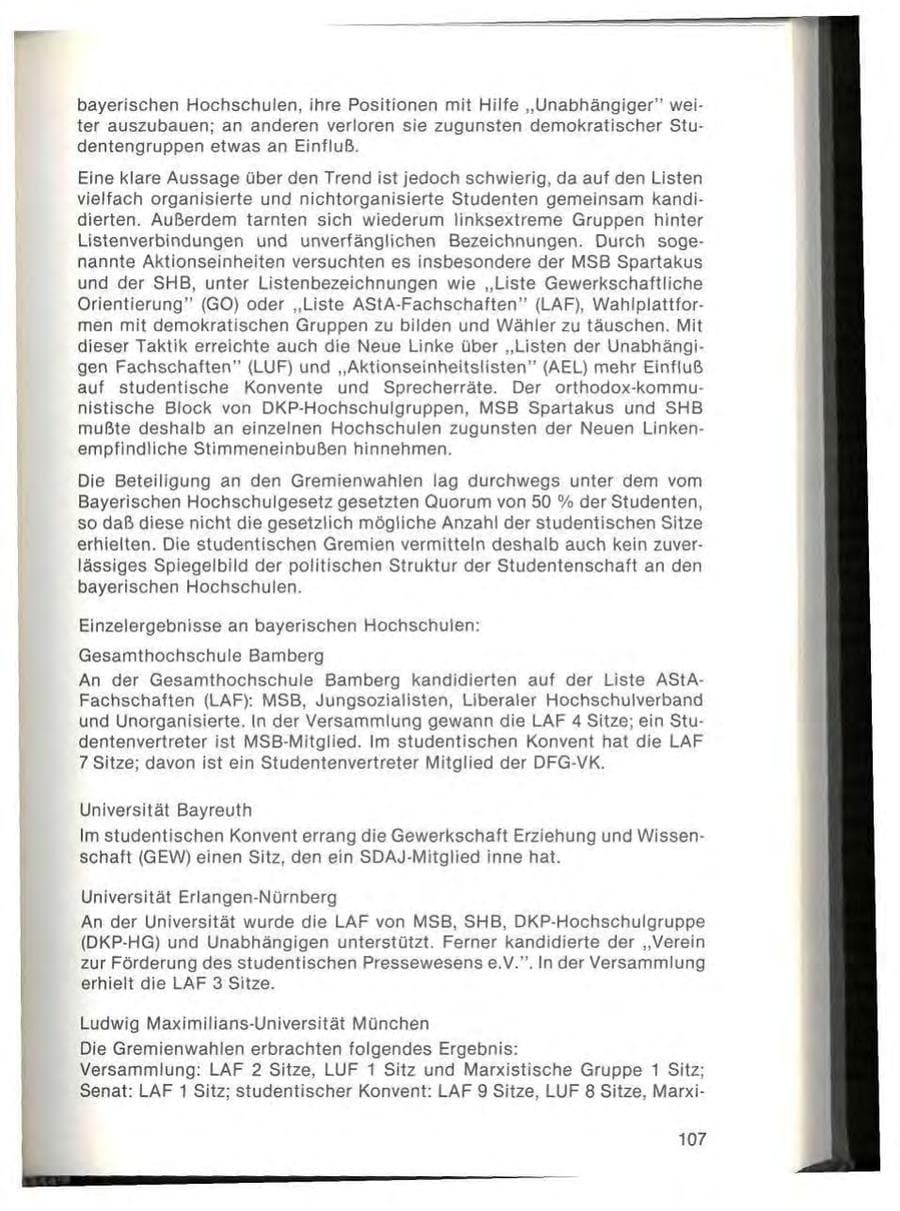 Seite 109 des Verfassungsschutzbericht 1978 Bayern