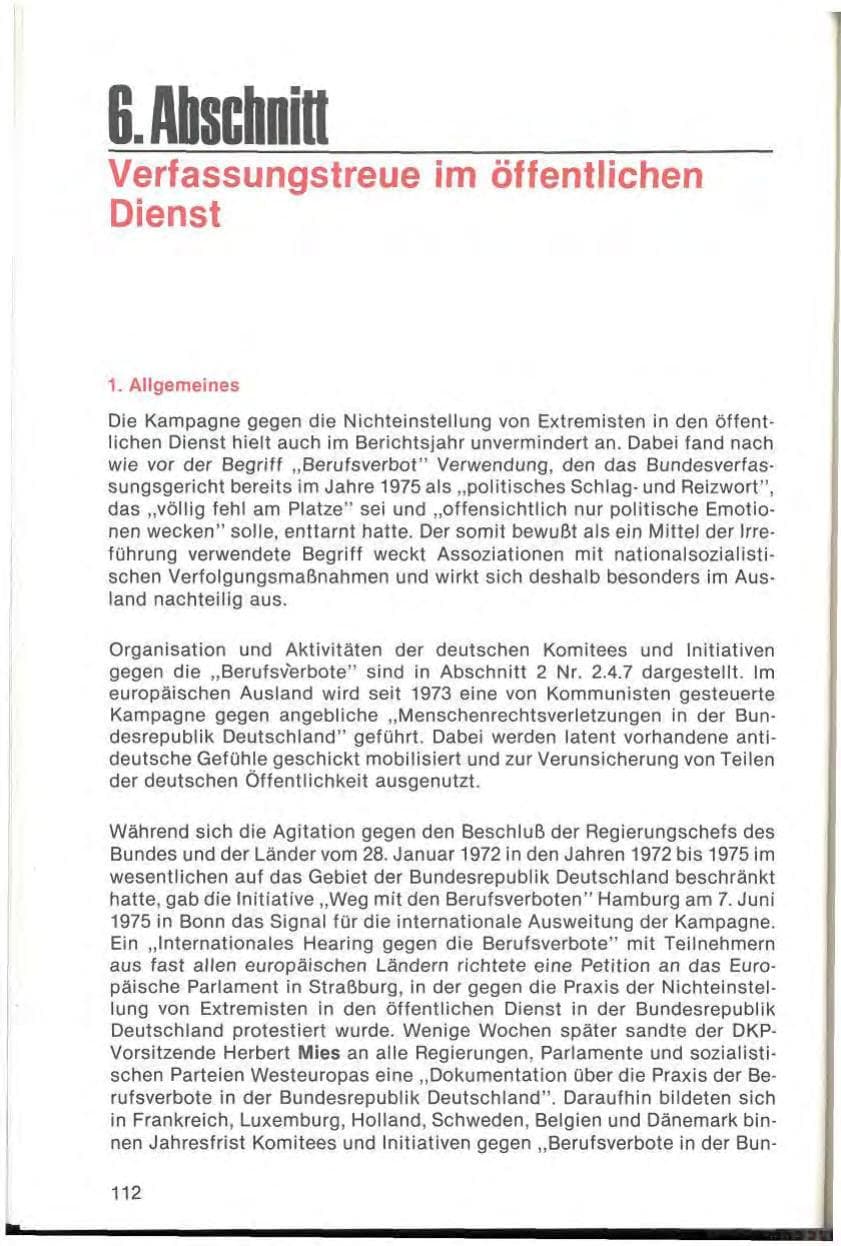 Seite 114 des Verfassungsschutzbericht 1978 Bayern