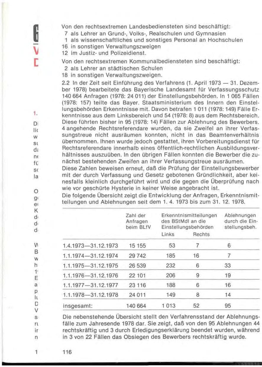 Seite 118 des Verfassungsschutzbericht 1978 Bayern