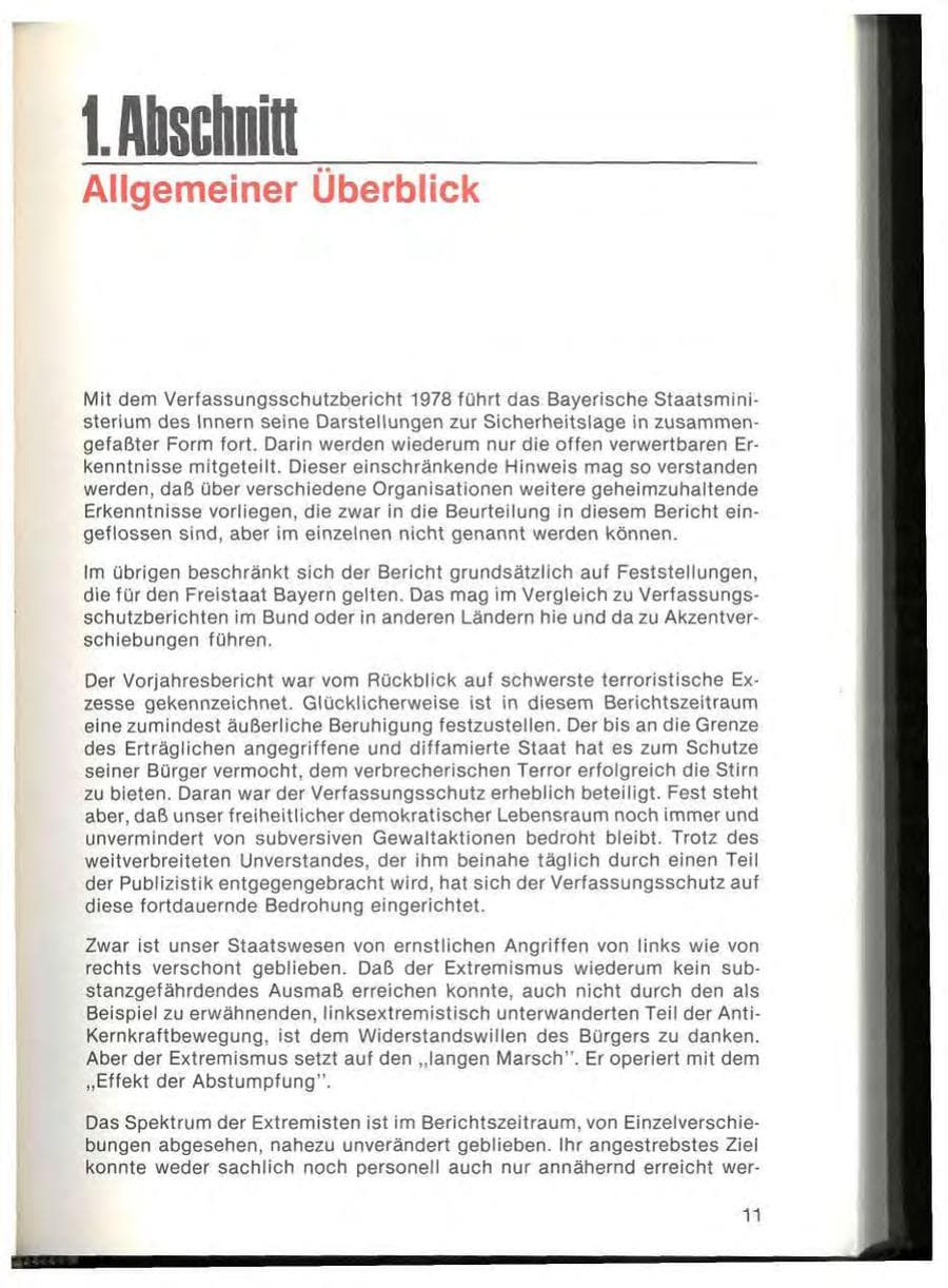 Seite 13 des Verfassungsschutzbericht 1978 Bayern