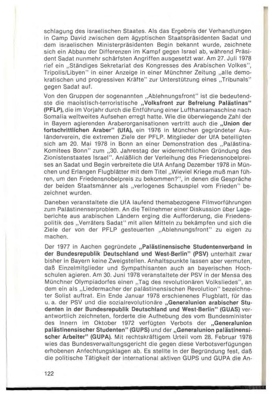 Seite 124 des Verfassungsschutzbericht 1978 Bayern