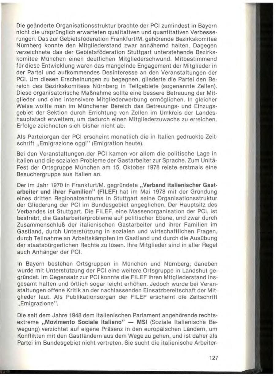 Seite 129 des Verfassungsschutzbericht 1978 Bayern
