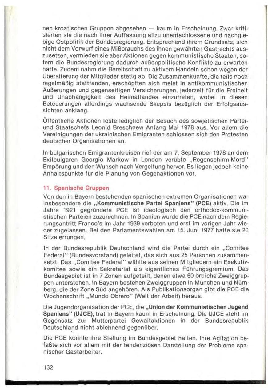 Seite 134 des Verfassungsschutzbericht 1978 Bayern